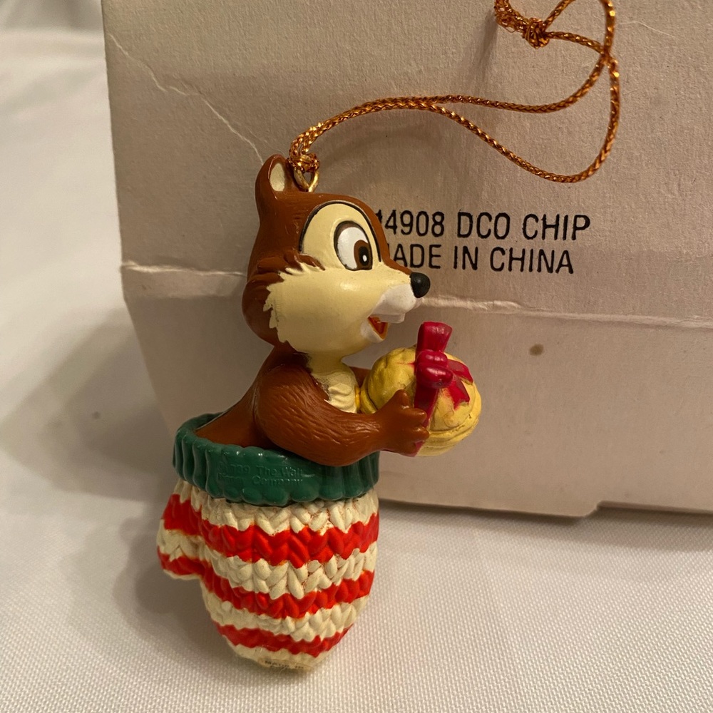 Vintage Walt Disney Christmas Ornament  - Chip - in original box
